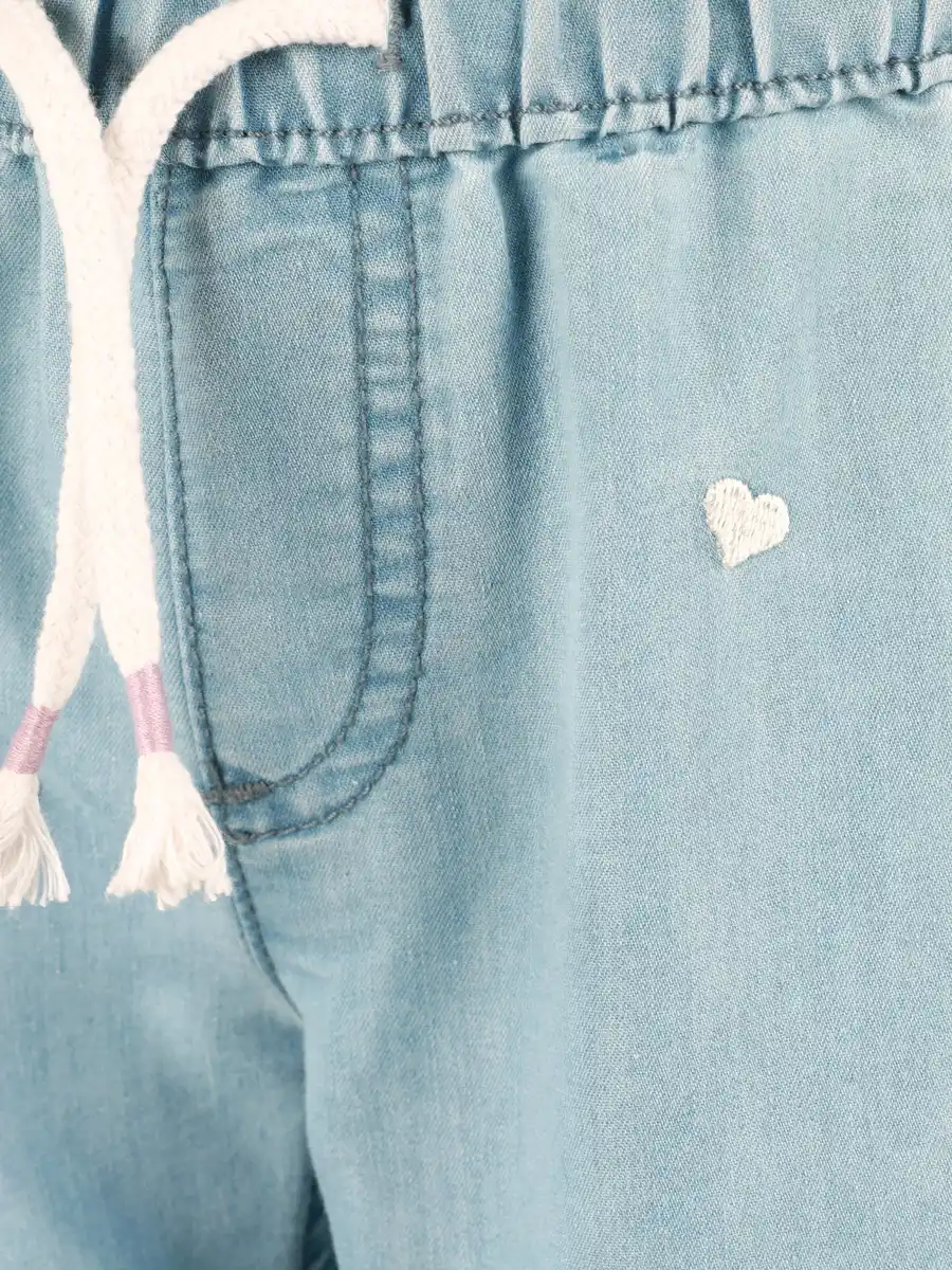 Bild 3 von Mädchen Jeans Hose mit Stickerei Herzen Blau