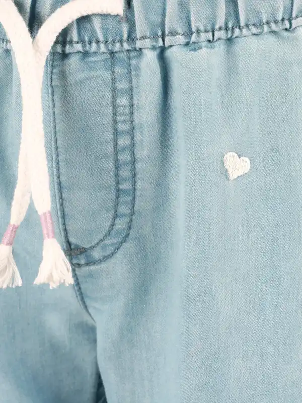 Bild 3 von Mädchen Jeans Hose mit Stickerei Herzen Blau