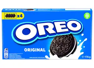 Oreo Doppelkeks Kakaokekse mit einer Cremefüllung und Vanillegeschmack