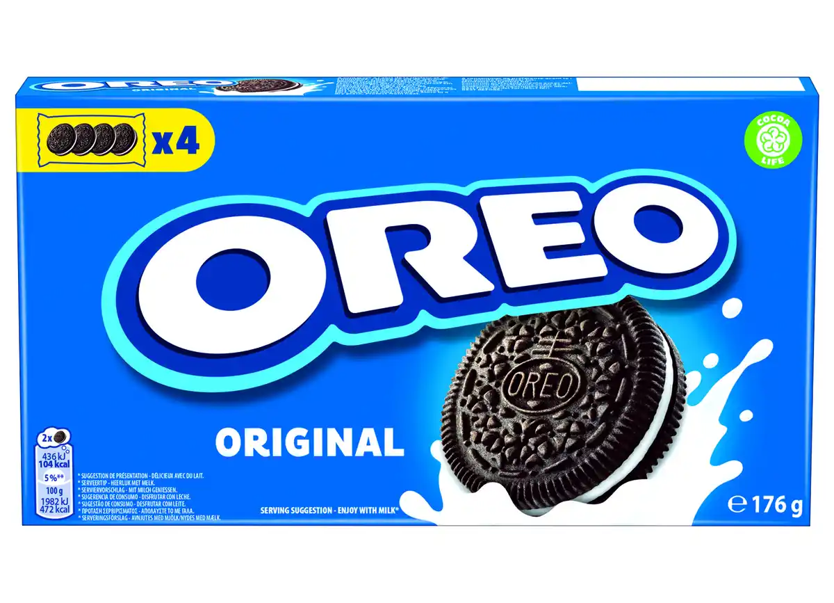 Bild 1 von Oreo Doppelkeks Kakaokekse mit einer Cremefüllung und Vanillegeschmack