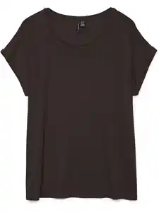 Vero Moda VMAVA PLAIN SS TOP GA Shirt Braun