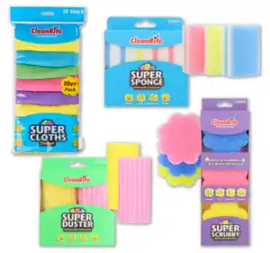 Schwämme und Tücher gegen Schmutz und Staub*