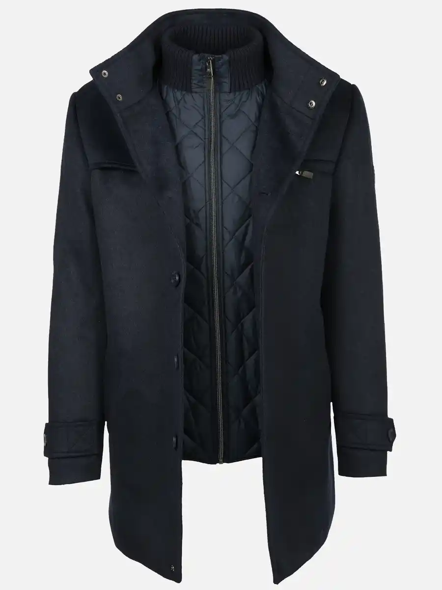Bild 3 von Herren Wollmantel im 2in1 Look Blau