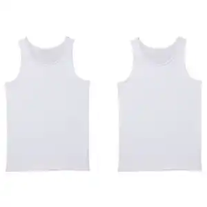 UP2FASHION MEN Herren Bambus Tanktop 2er-Pack, Weiß, M