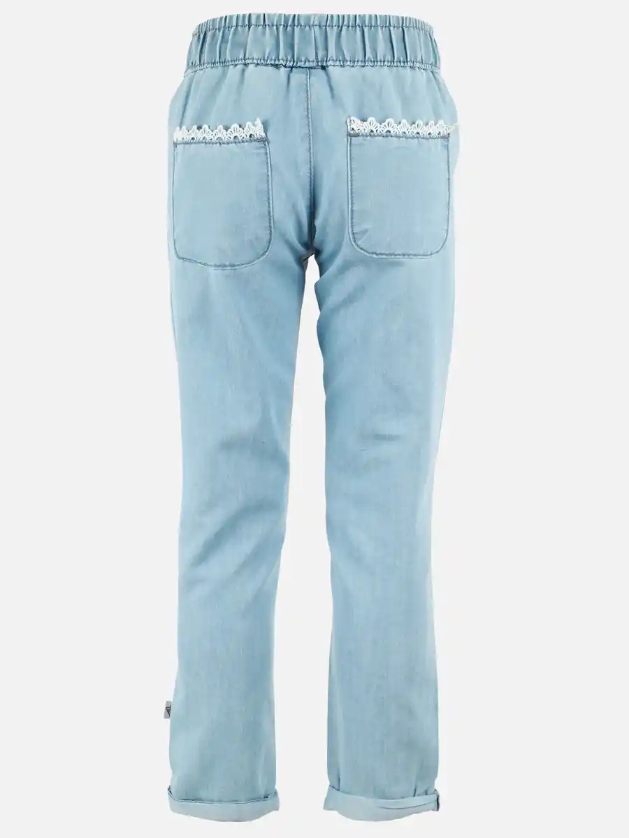 Bild 2 von Mädchen Jeans Hose mit Stickerei Herzen Blau