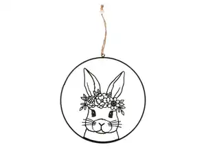 Osterhasensilhouette Metall