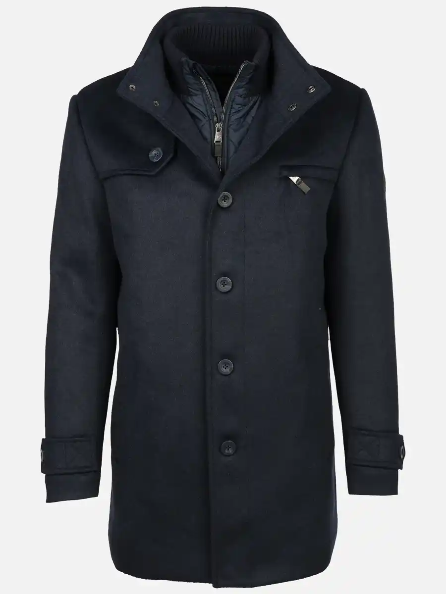 Bild 1 von Herren Wollmantel im 2in1 Look Blau