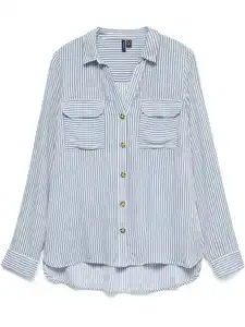 Vero Moda VMBUMPY L/S SHIRT NEW Bluse Blau