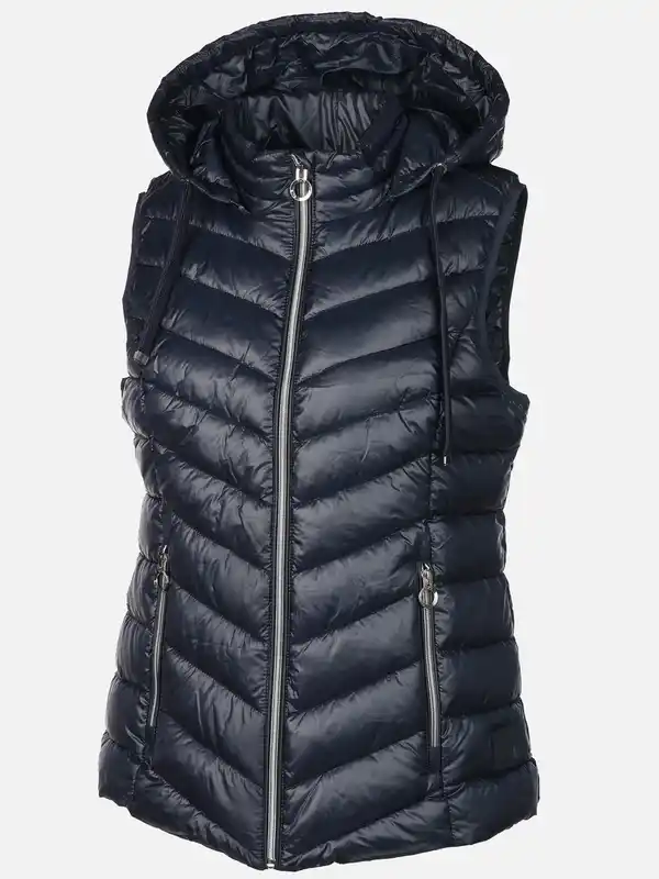 Bild 3 von Damen Weste mit Kapuze Blau