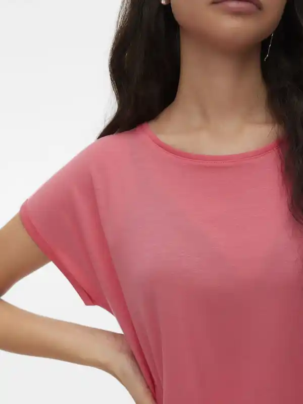 Bild 2 von Vero Moda VMAVA PLAIN SS TOP GA Shirt Rosa