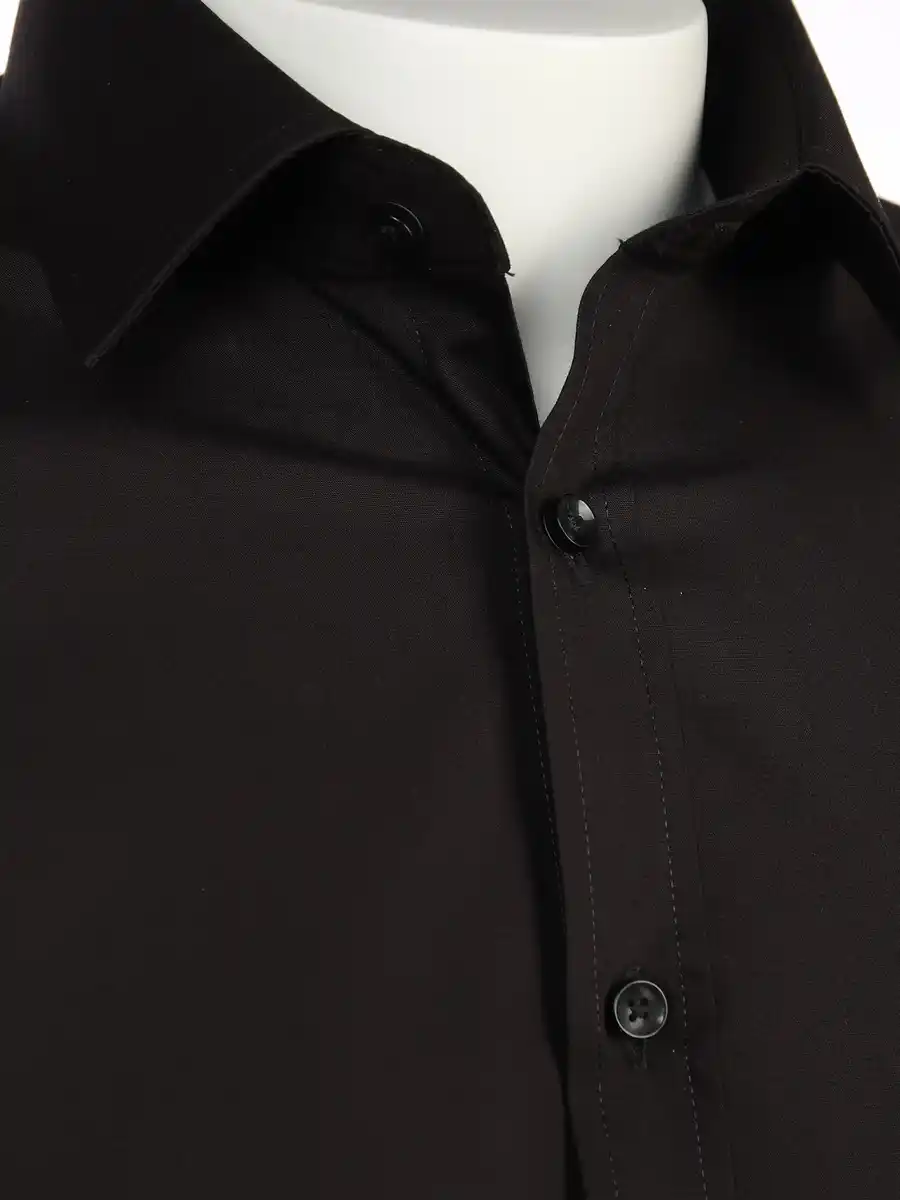 Bild 3 von Herren Cityhemd mit langem Arm Schwarz