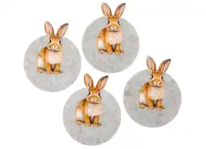 Filz-Untersetzer mit Hasendekor