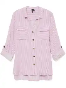 Vero Moda VMBUMPY L/S SHIRT NEW Bluse Pink