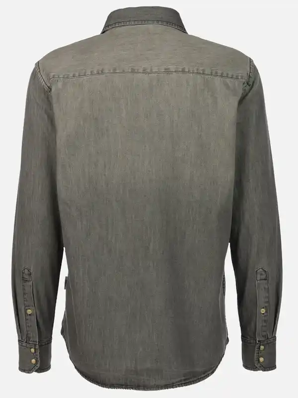 Bild 2 von Herren Jeanshemd mit Brusttaschen Grau