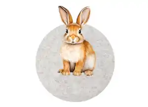 Filz-Platzset mit Hasendekor