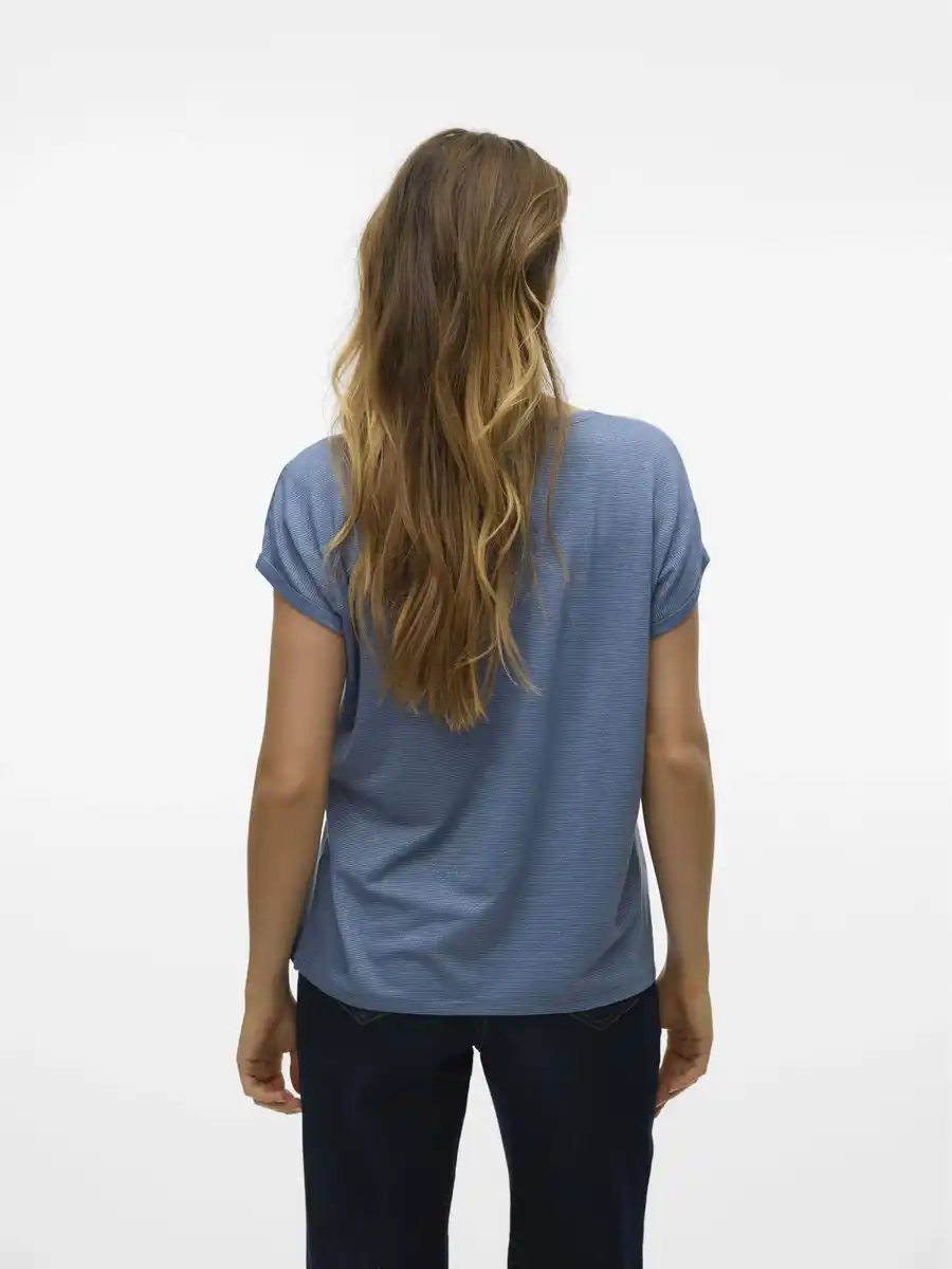 Bild 2 von Vero Moda VMLAVA PLAIN SS TOP L Shirt Blau