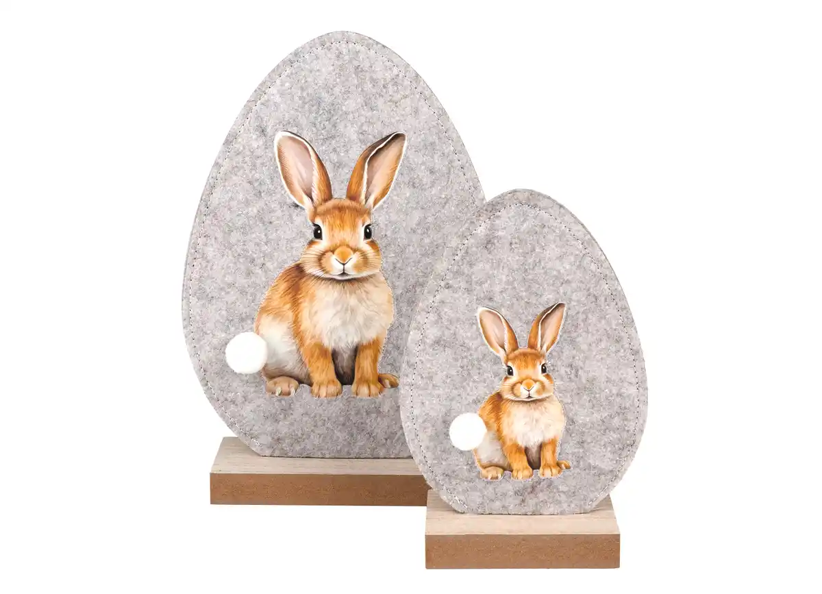 Bild 1 von Filz-Ei mit Hasendekor