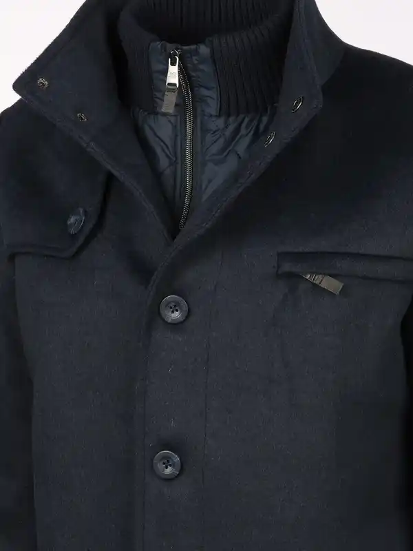 Bild 4 von Herren Wollmantel im 2in1 Look Blau