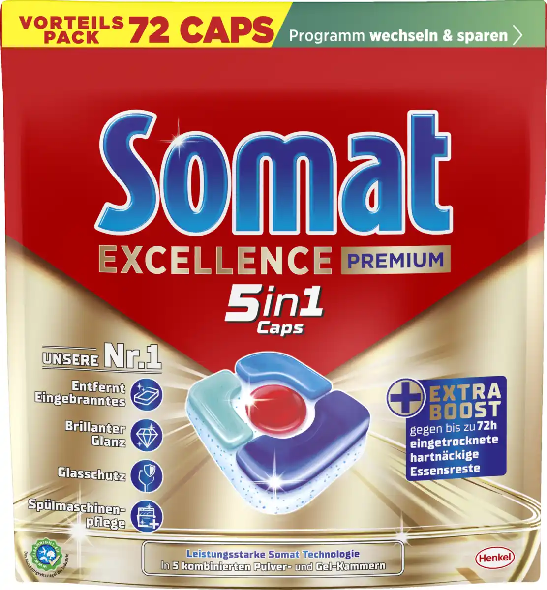 Bild 1 von Somat Excellence Premium 5in1 Caps Vorteilspack
