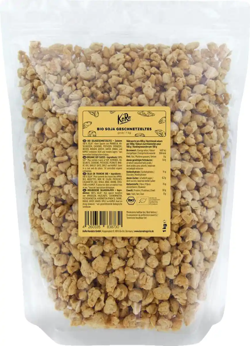Bild 1 von KoRo Bio Soja Geschnetzeltes grob, 1 kg