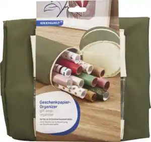 IDEENWELT Geschenkpapierorganizer Oliv