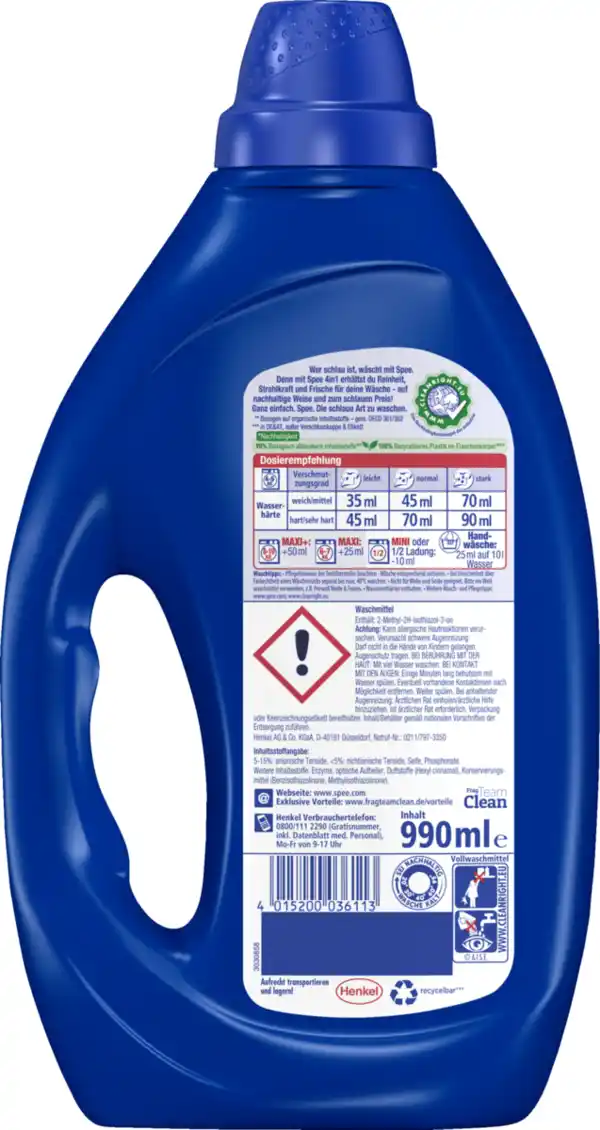 Bild 2 von Spee 4in1 Universalwaschmittel flüssig 22WL, 22 WL