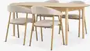 Bild 1 von MARSTRAND L200 Tisch Eiche natur + 4 EJSING beige
