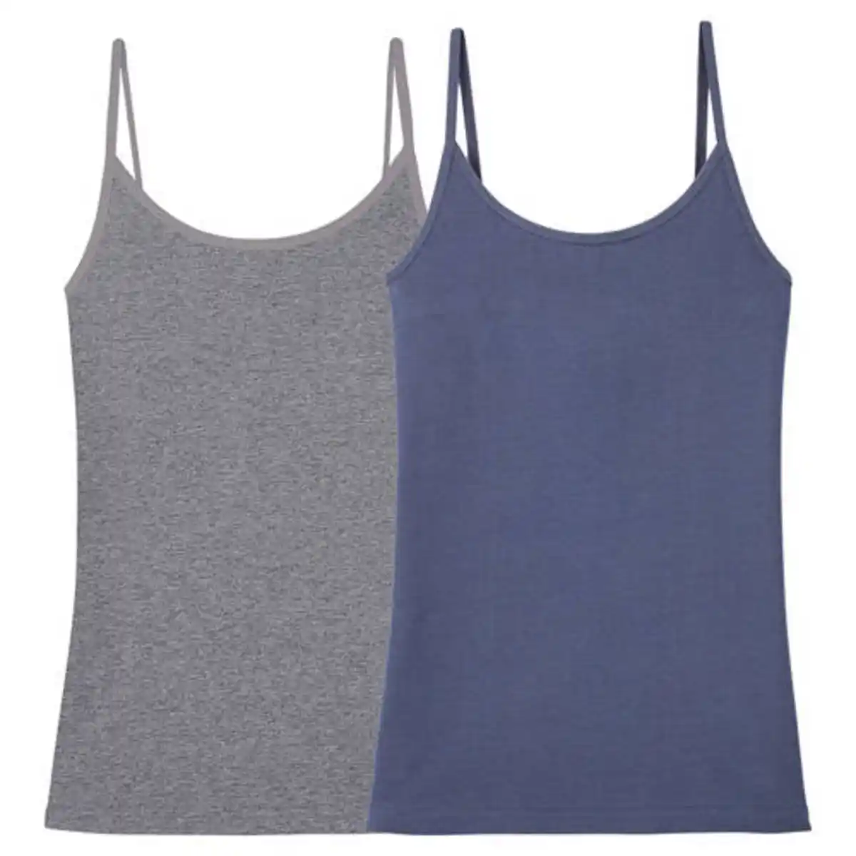 Bild 1 von UP2FASHION BASICS Damen Unterhemd 2er-Pack, Spaghettiträgertop, Blau, S 36/38