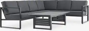 Lounge-Set VONGE 6 Pers. schwarz