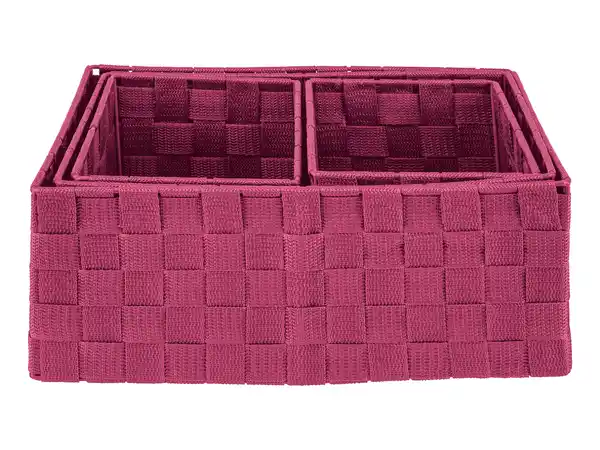 Bild 3 von LIVARNO home Hängeregal / Aufbewahrungskörbe (Aufbewahrungskörbe 4er Set, Pink)""