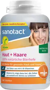 sanotact Haut + Haare Bierhefe Tabletten 450 St, 220 g
