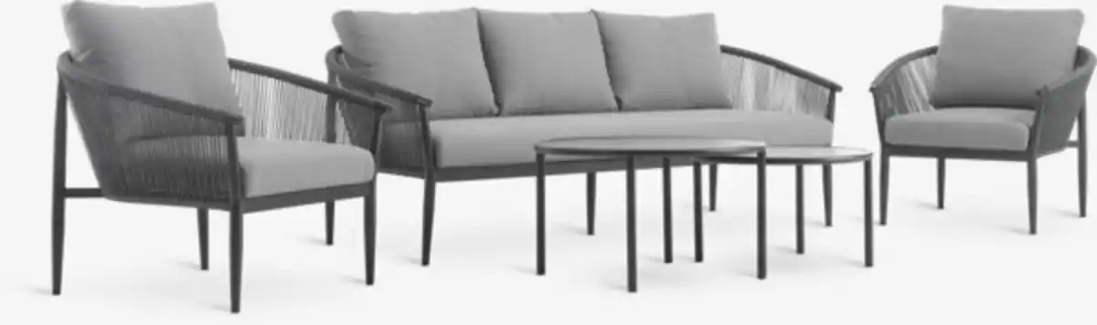 Bild 1 von Lounge-Set HOLMESTRAND 5 Pers. grau