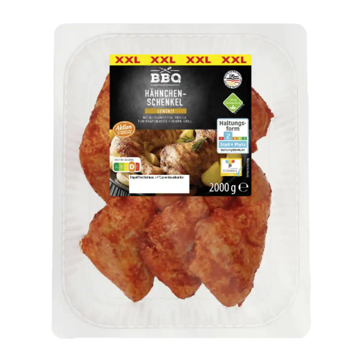 Bild 2 von BBQ Hähnchen-Schenkel mit Rückenstück XXL 2kg
