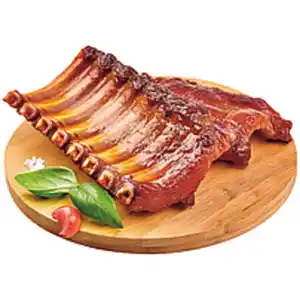 Gepökelte Schälrippchen, gegart und geräuchert, vakuumiert