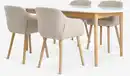 Bild 1 von MARSTRAND L200/280 Tisch weiß + 4 ADSLEV Stühle beige