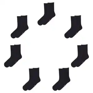 UP2FASHION BASICS Socken 7er-Pack, Schwarz, 35/38