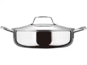 Masterpro Edelstahl-Servierpfanne mit Deckel