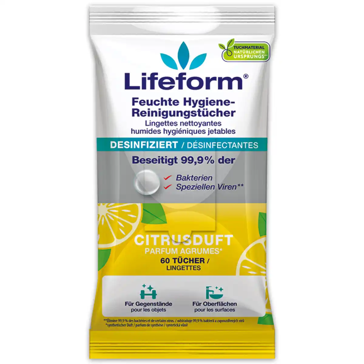 Bild 2 von Saubermax/Lifeform Feuchte Boden-/ Reinigungstücher