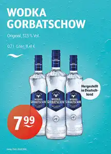 WODKA GORBATSCHOW Original 37,5 % Vol.