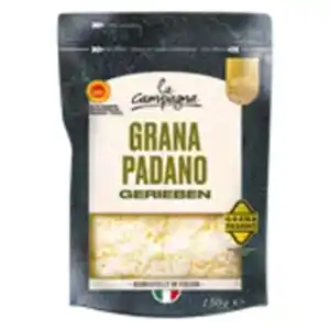 la campagna Grana Padano gerieben oder gehobelt