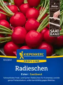 Kiepenkerl Profi-Line Saatgut Radieschen Ester Saatband für ca. 0,5 – 0,75 m²