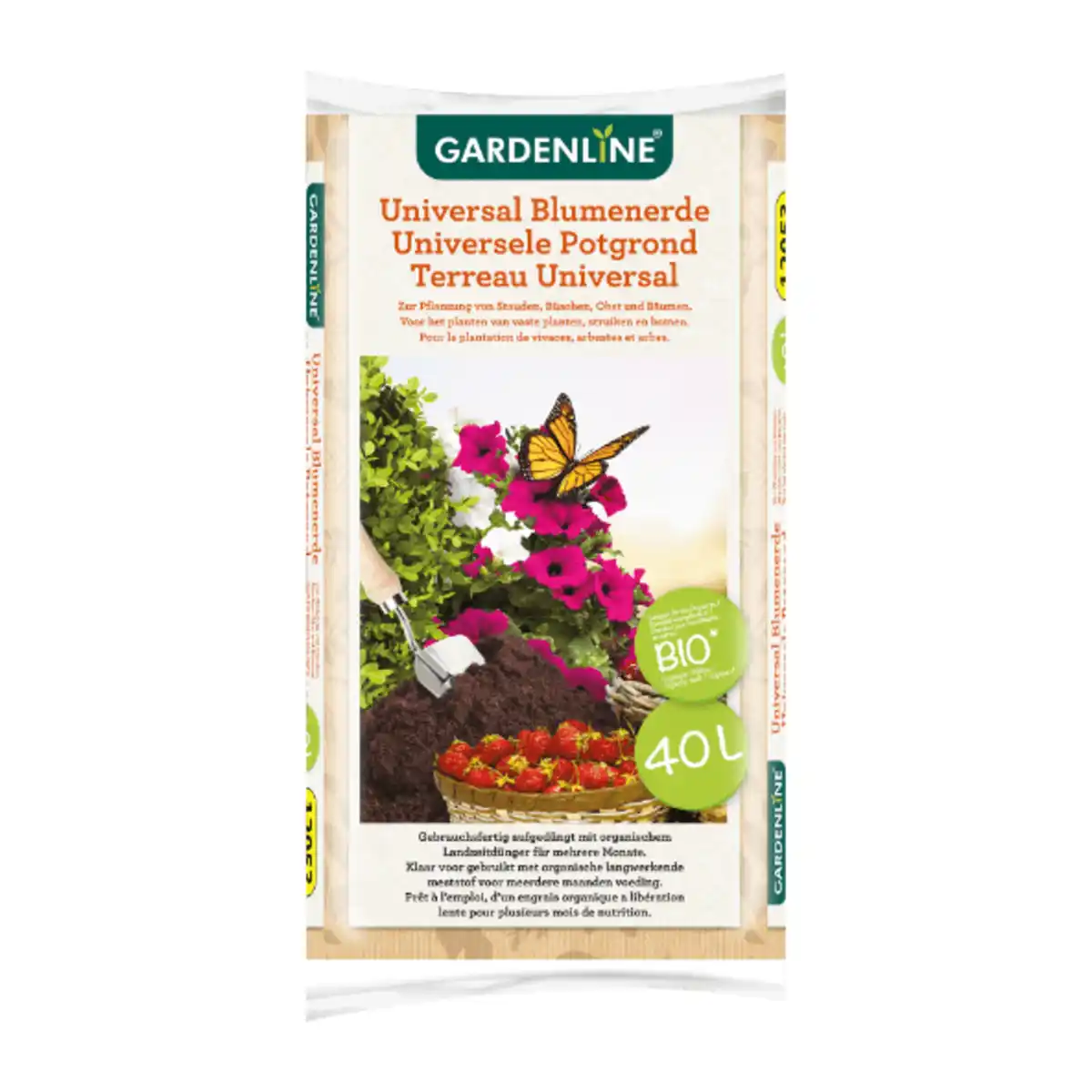 Bild 1 von GARDENLINE Universal-Bio-Blumenerde 40L