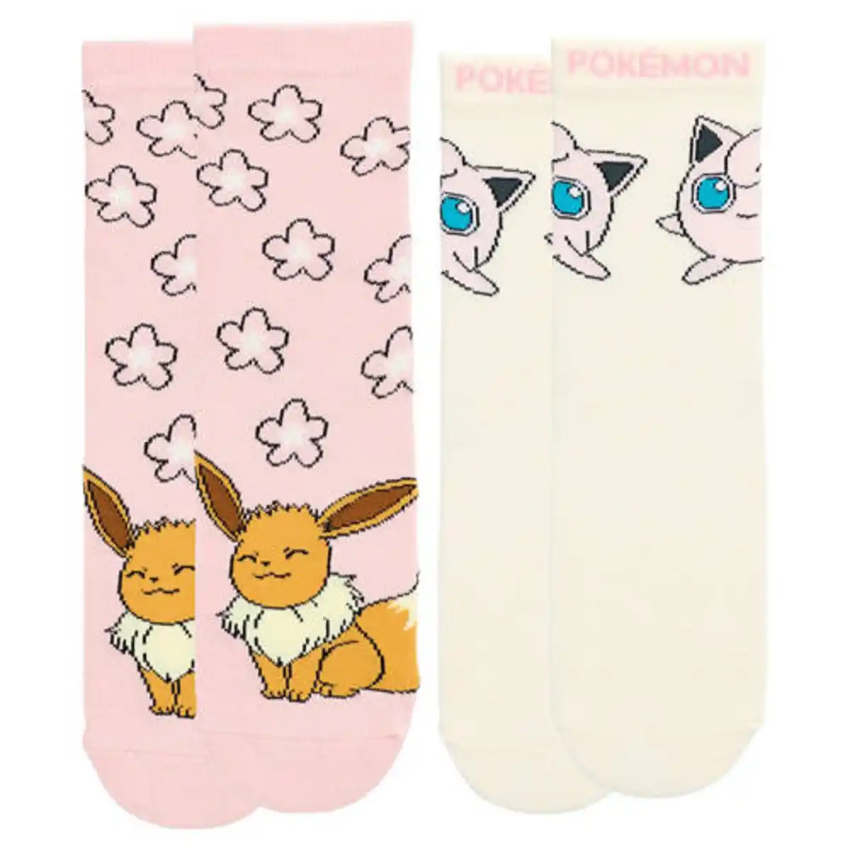 Bild 1 von LICENSED Kinder Pokémon Socken 2er-Pack, Rosa/Weiß, 23/26