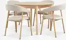 Bild 1 von MARSTRAND Ø110 Tisch Eiche natur + 4 EJSING Stühle beige
