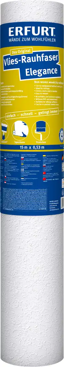 Bild 1 von Erfurt Vlies-Rauhfaser Elegance weiß 15 x 0,53 m