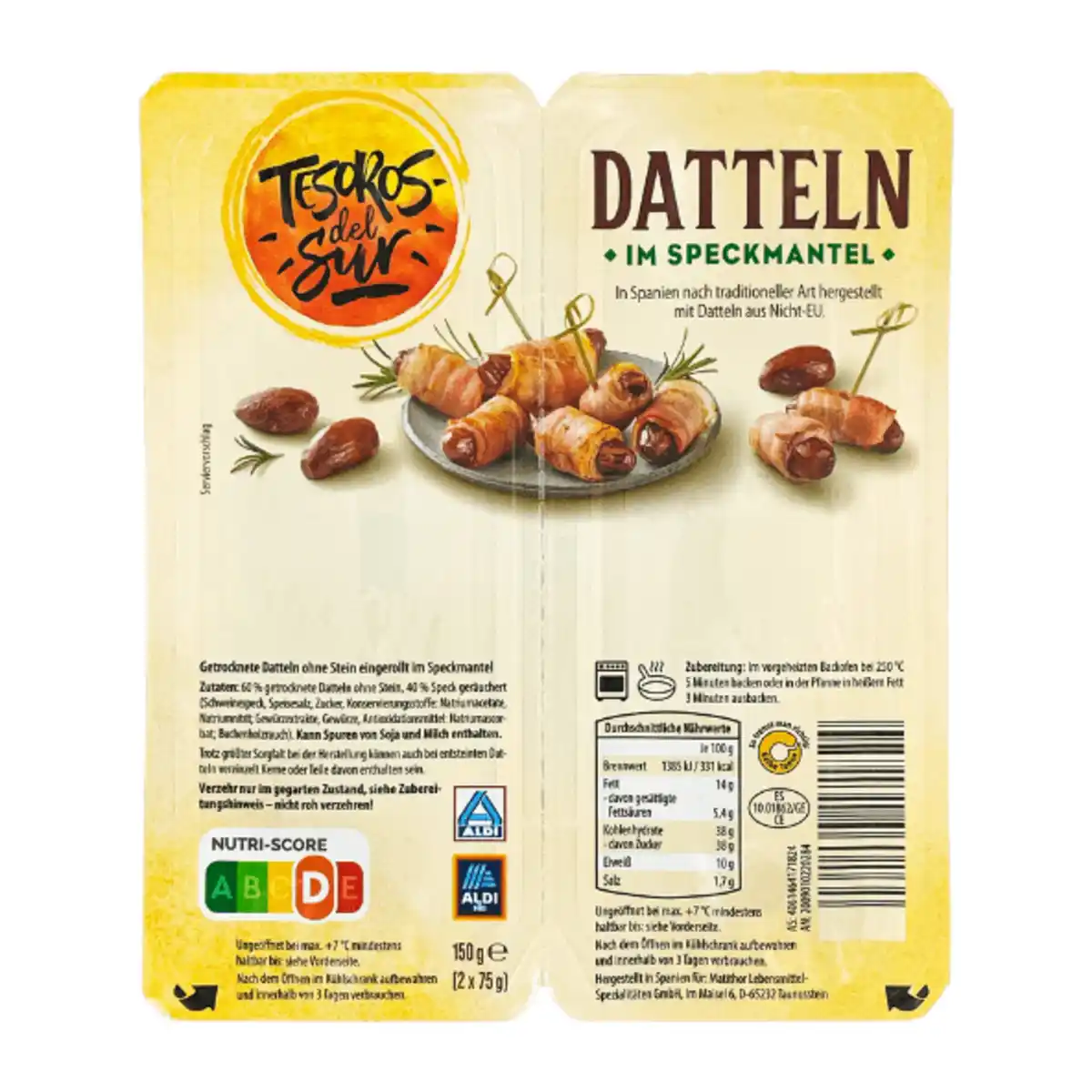 Bild 1 von TESOROS DEL SUR Datteln im Speckmantel 150g