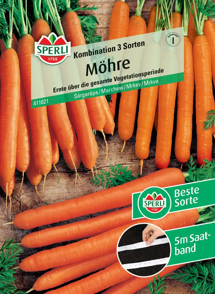 Bild 1 von Sperli Möhre Sortiment 3 Sorten Saatband