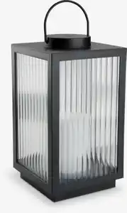 Laterne GULDSMED B16xL16xH29cm m/ LED schwarz