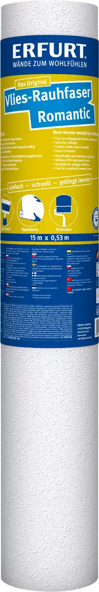 Bild 1 von Erfurt Vlies-Rauhfaser Romantic weiß 15 x 0,53 m