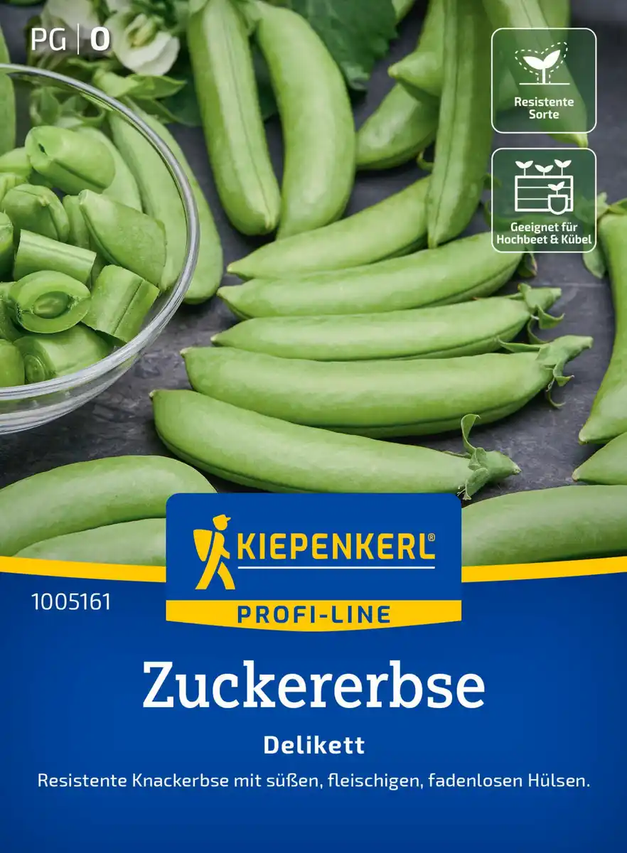 Bild 1 von Kiepenkerl Profi-Line Saatgut Zuckererbsen Delikett für ca. 2,4 – 4 m²